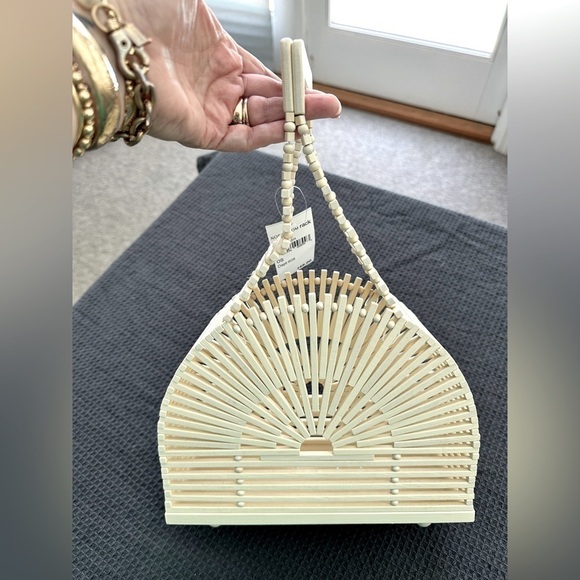 unbranded Handbags - White Wooden Purse - One Of A Kind NWT